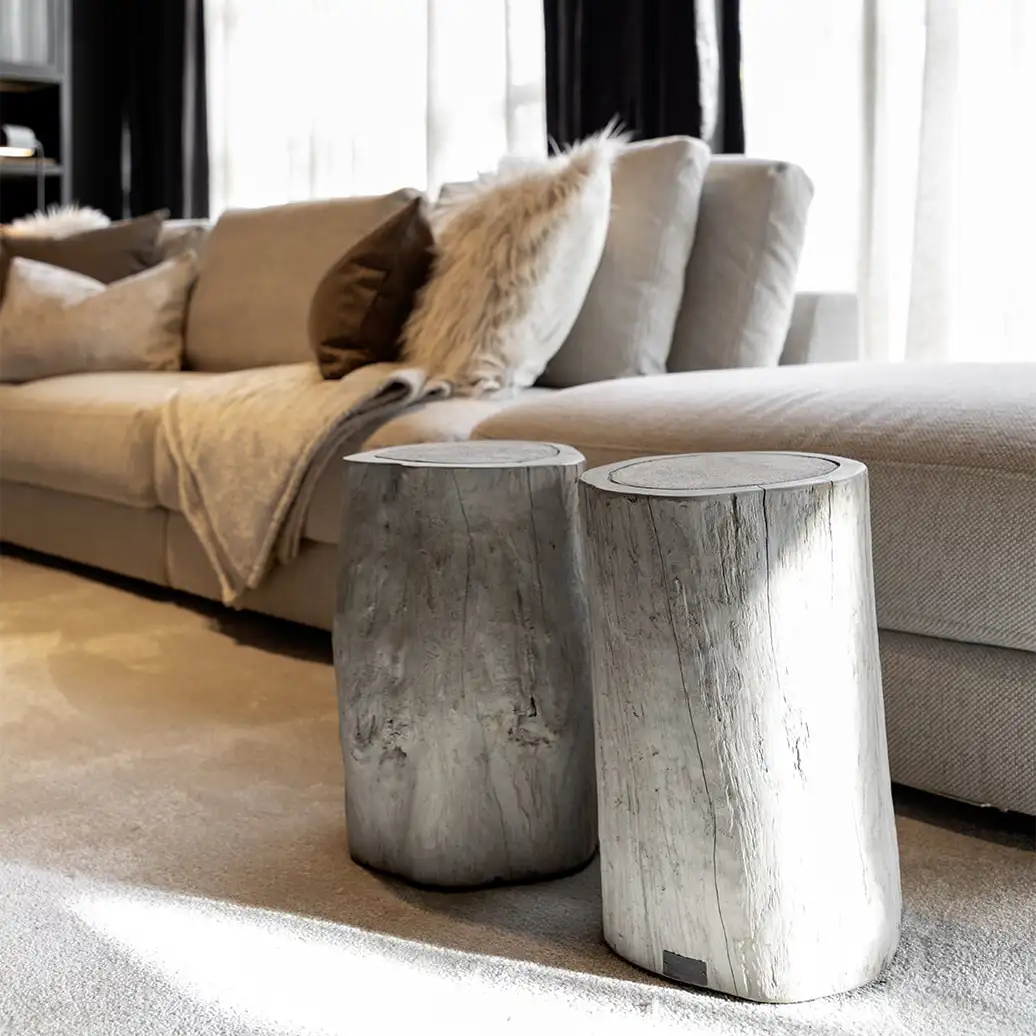 Beistelltisch Colorado 50 cm Holzkohle Teak