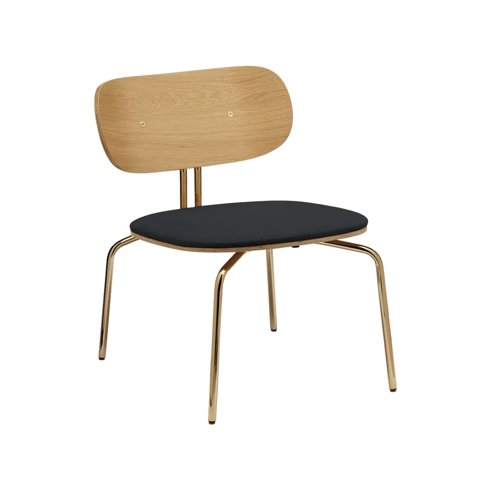 Curious Loungesessel Eiche/Messing Shadow