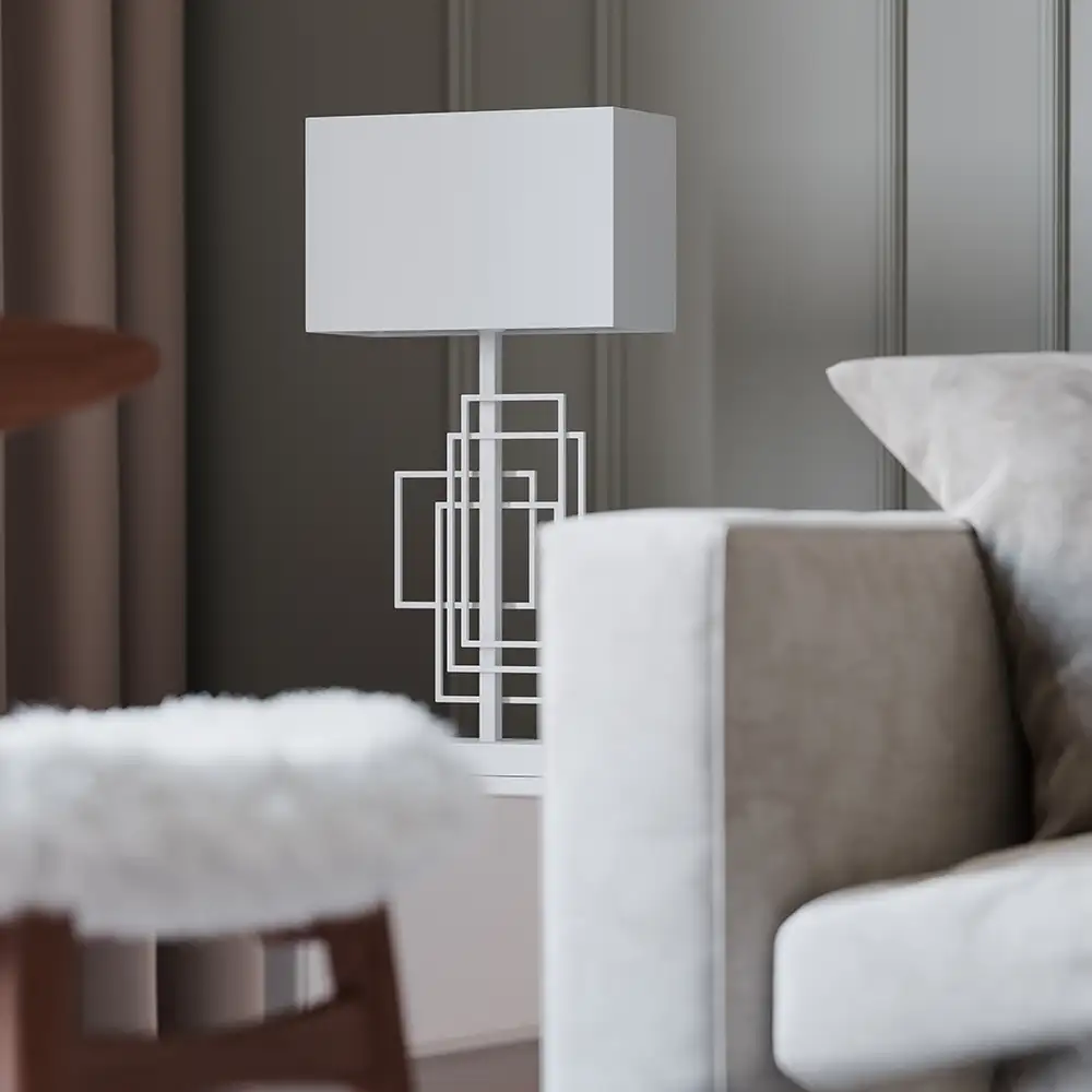 Paragon Tischleuchte 69 cm weiß
