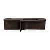 Brutalistischer Couchtisch Mahagoni 143x75 cm