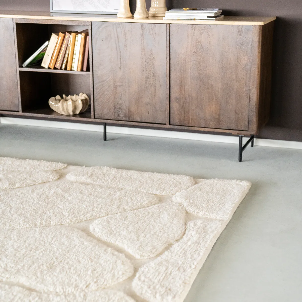 Teppich Kala 160x230 cm Off-White