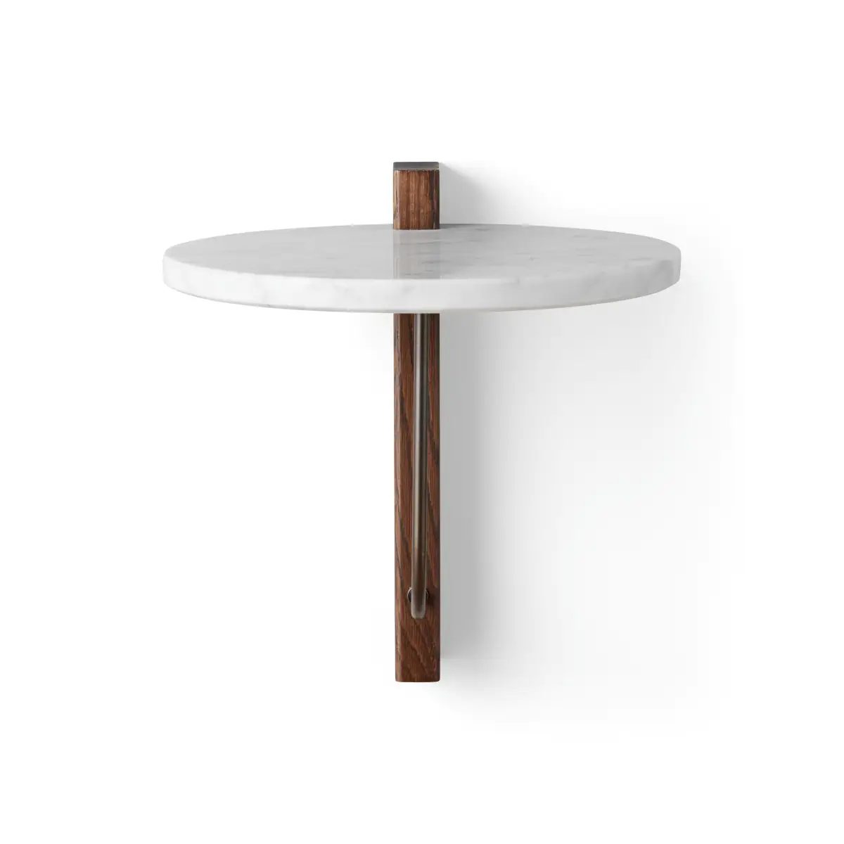 Corbel Round Hylla Marble/Dark Oak
