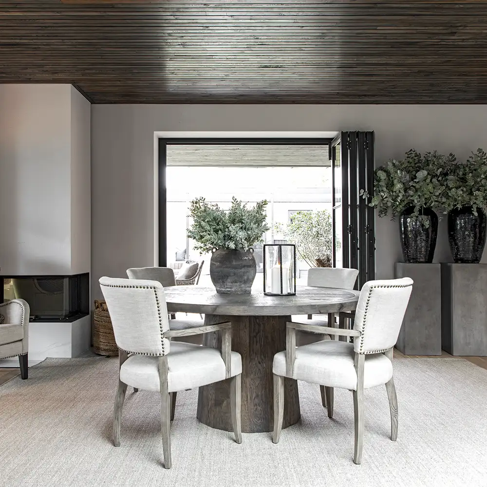 JOSH Esstisch Ø150 Silberrücken