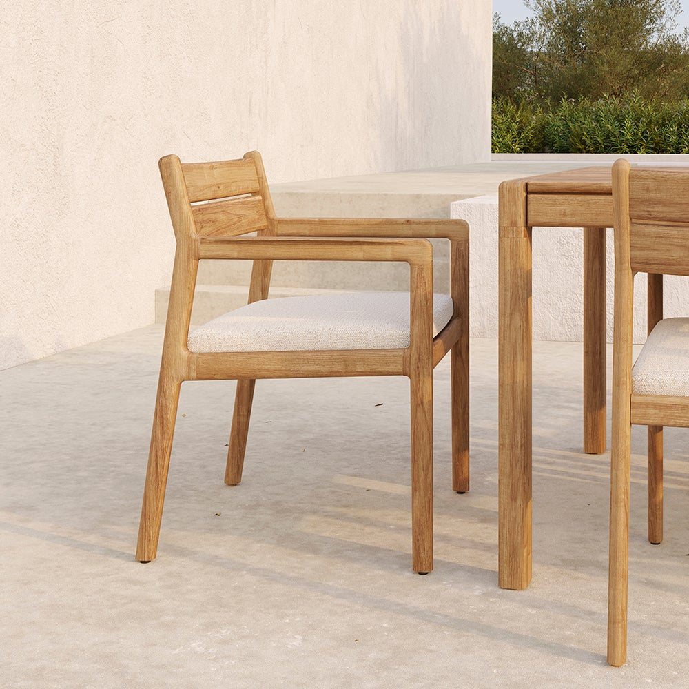 Jack Esszimmerstuhl Teak/Weiß 