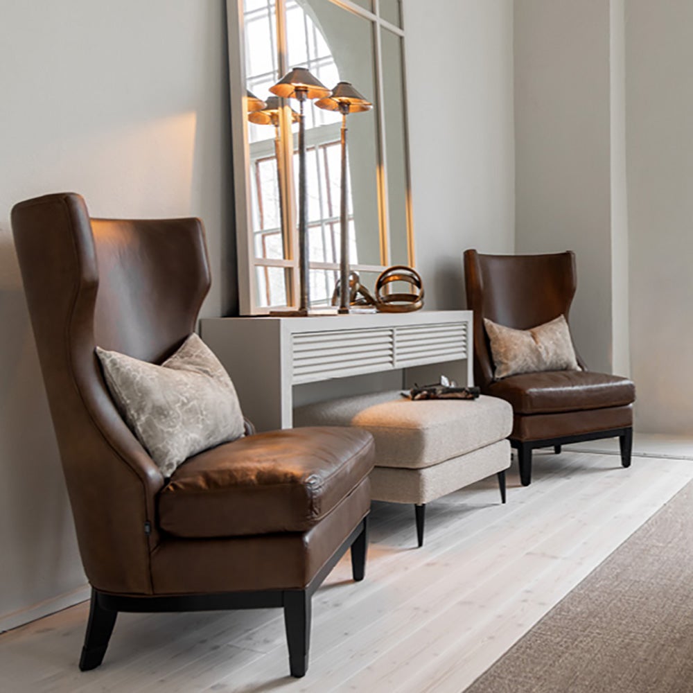 HAYDEN Konsolentisch in Eichenfurnier-Elfenbeinnebel