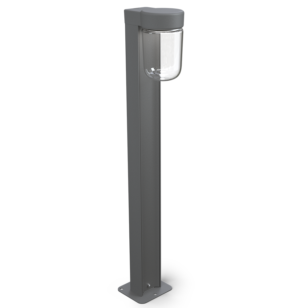 Mondpoller IP44 Graphit Struktur LED 