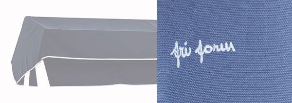 Schaukelsofa Dach für Aluminium hellblau