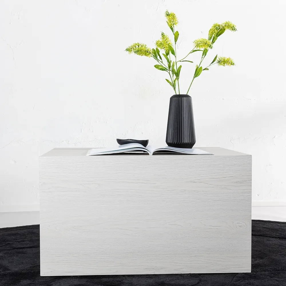 York Couchtisch 60x80 cm Weiß verputzt