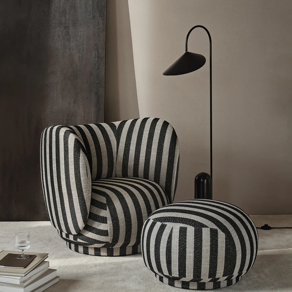 Rico Lounge sessel Louisiana - Sand/Black