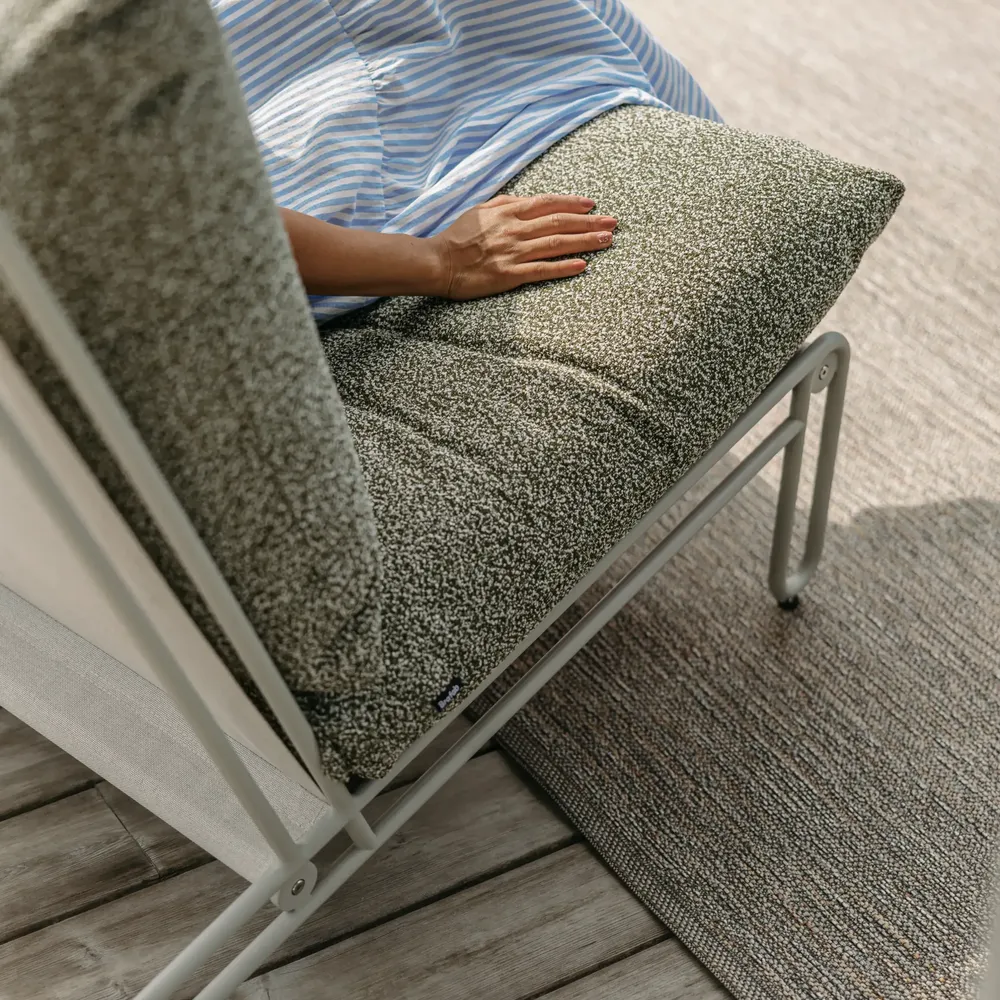 Blixt Sessel Light Grey/Teddy Verde