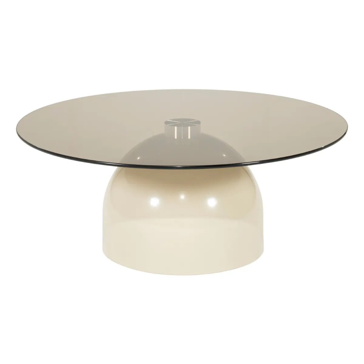 Irona large Couchtisch 80x80x33 cm Glas beige