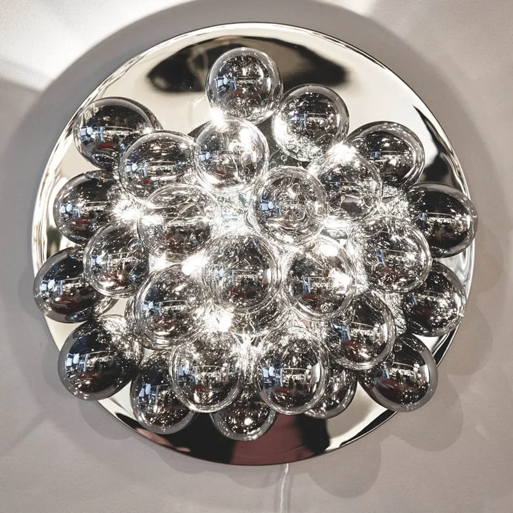 Gross Wandleuchte Ø60cm Rauchgrau