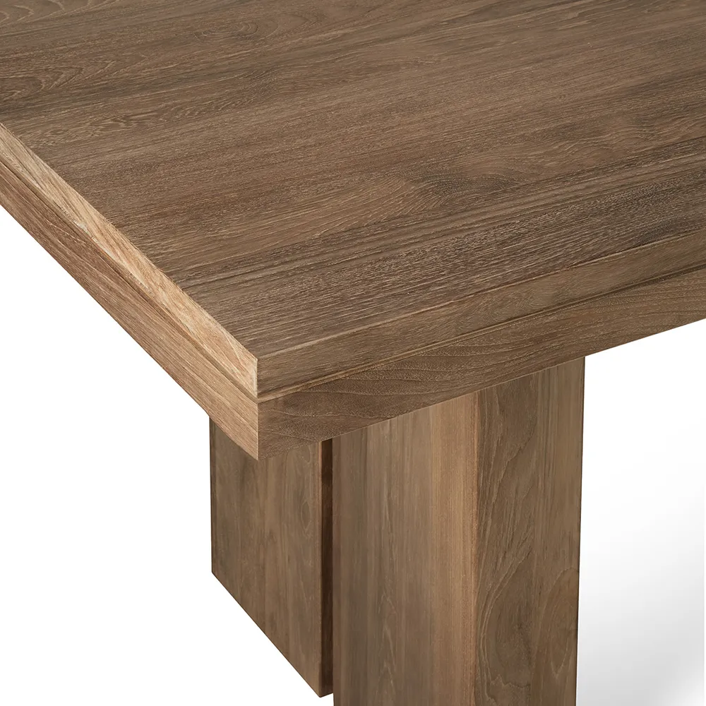 Doppelter Esstisch 100x200-300 cm Teak