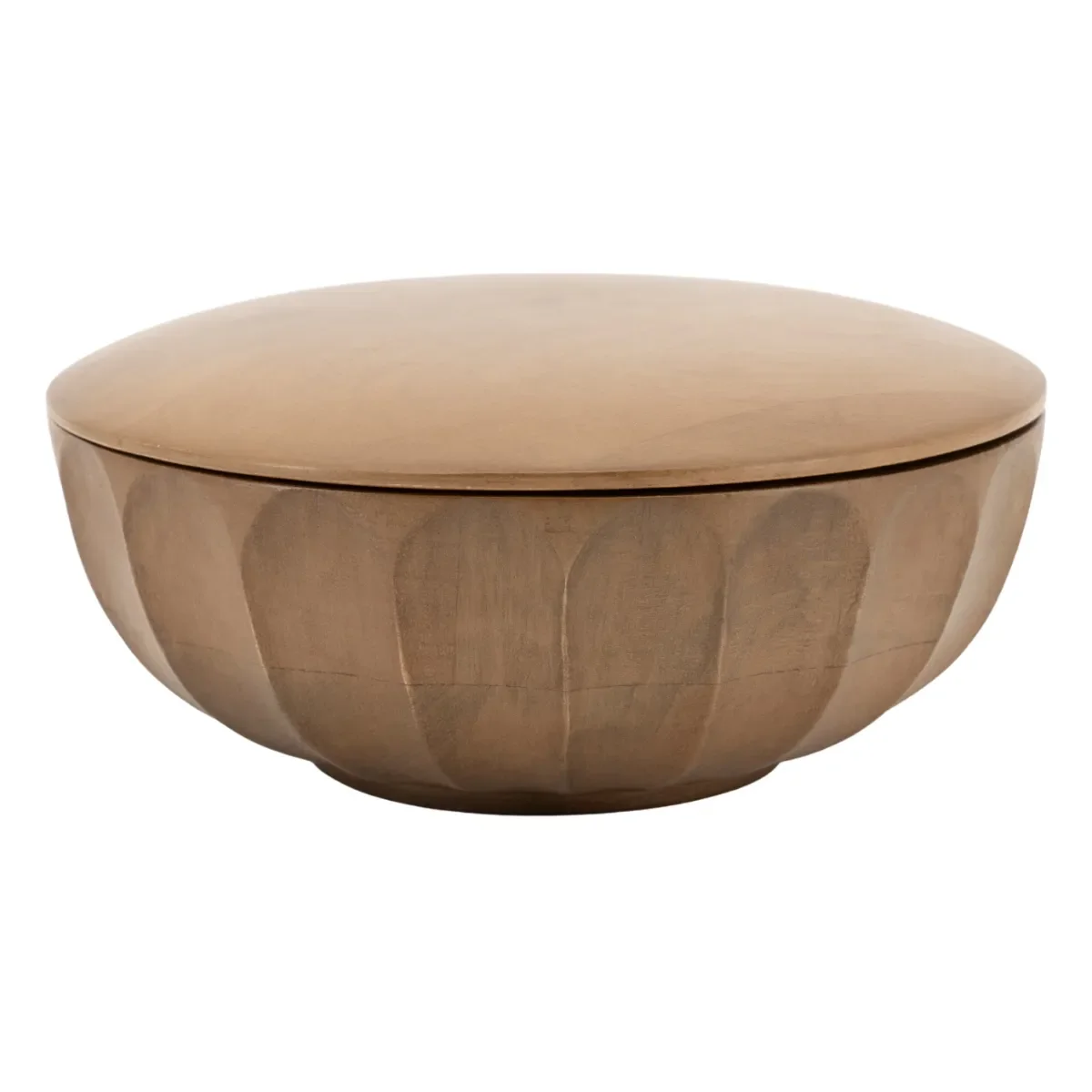 Storage bowl Yori large 19x19x9 cm Mangoholz Braun