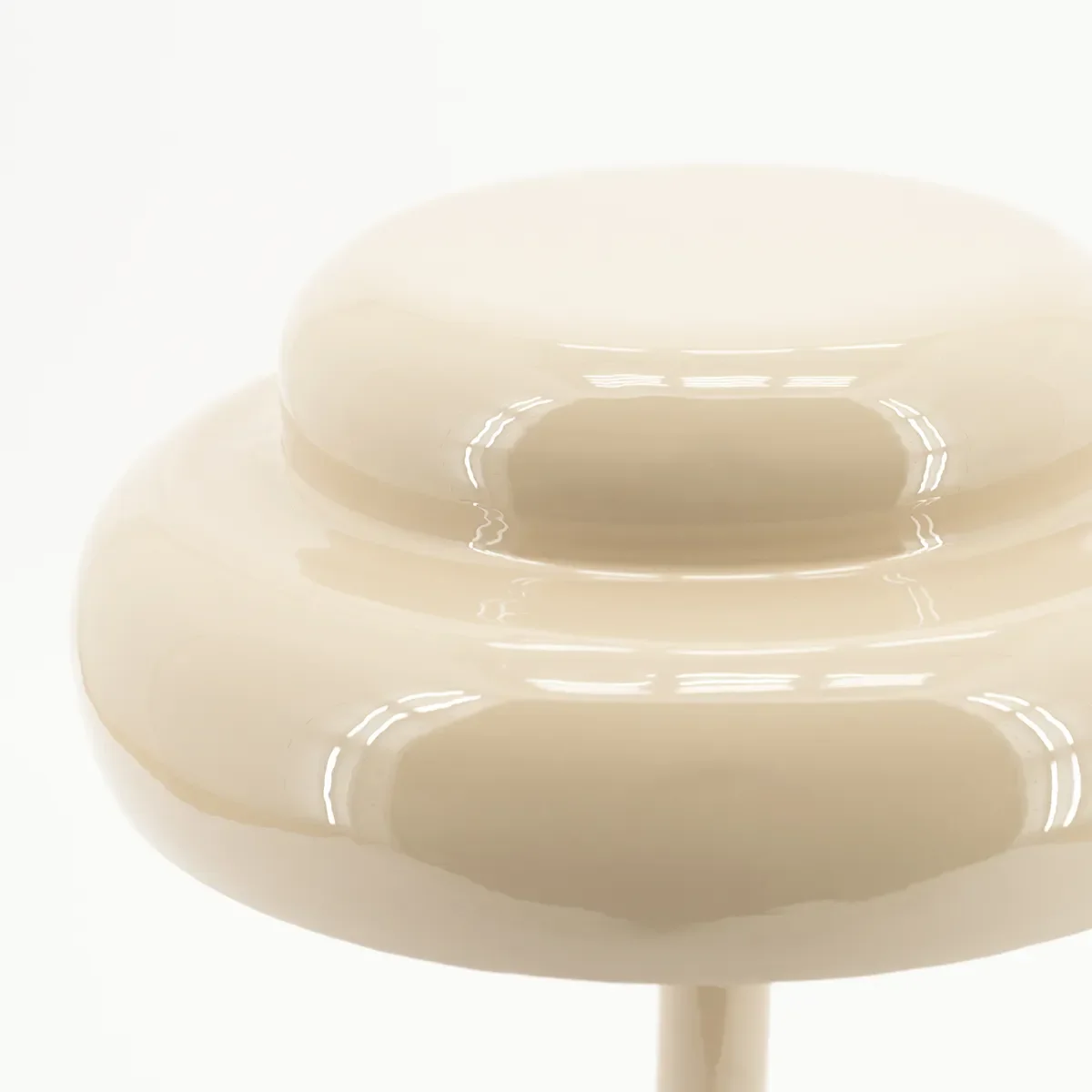 Dimmbare Tischlampe Pomm Beige H 47,5 cm