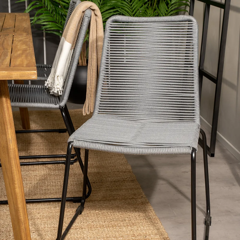 Lindos Dining Chair grau 2er-Pack