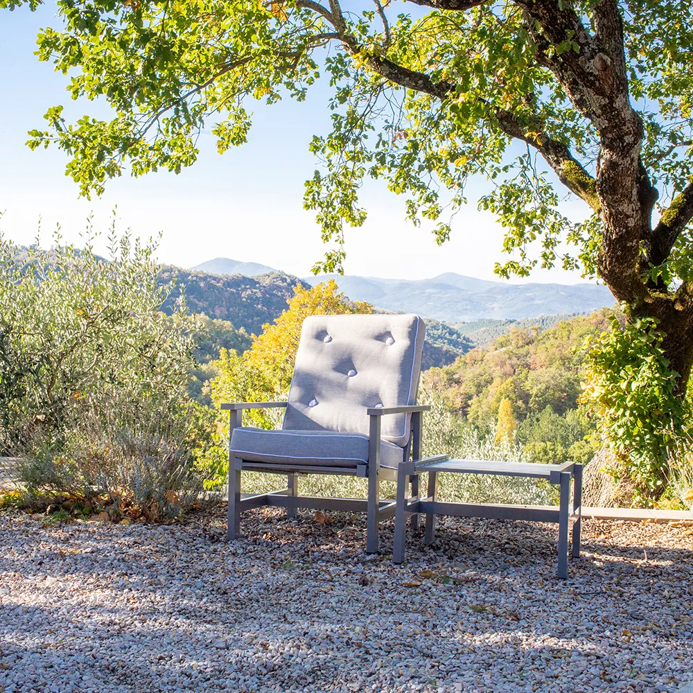 Hocker 55X55cm Grau Aluminium