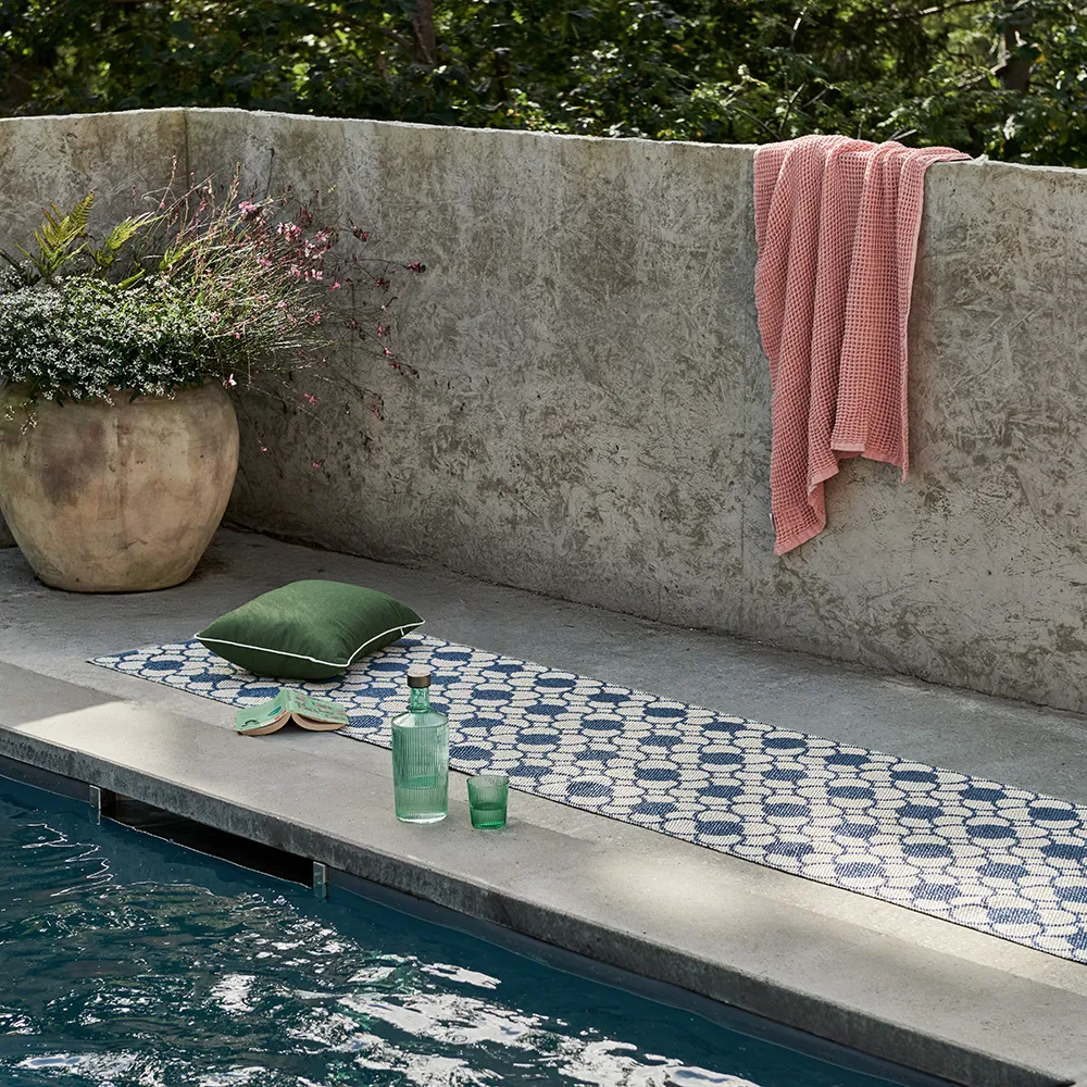 Anya teppich River Blue/Vanilla 70 x 200 cm