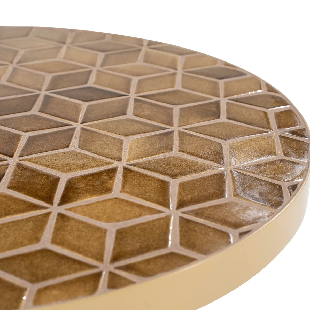 Couchtisch Patterna mit Mosaik-Tischplatte Brown