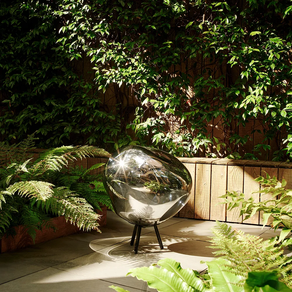 Melt Portable Large Stehlampe Silver LED