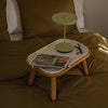 Paff Beistelltisch niedrig Eiche/Pearl White