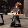 Fan tisch schwarze steinplatte 60 cm weiß