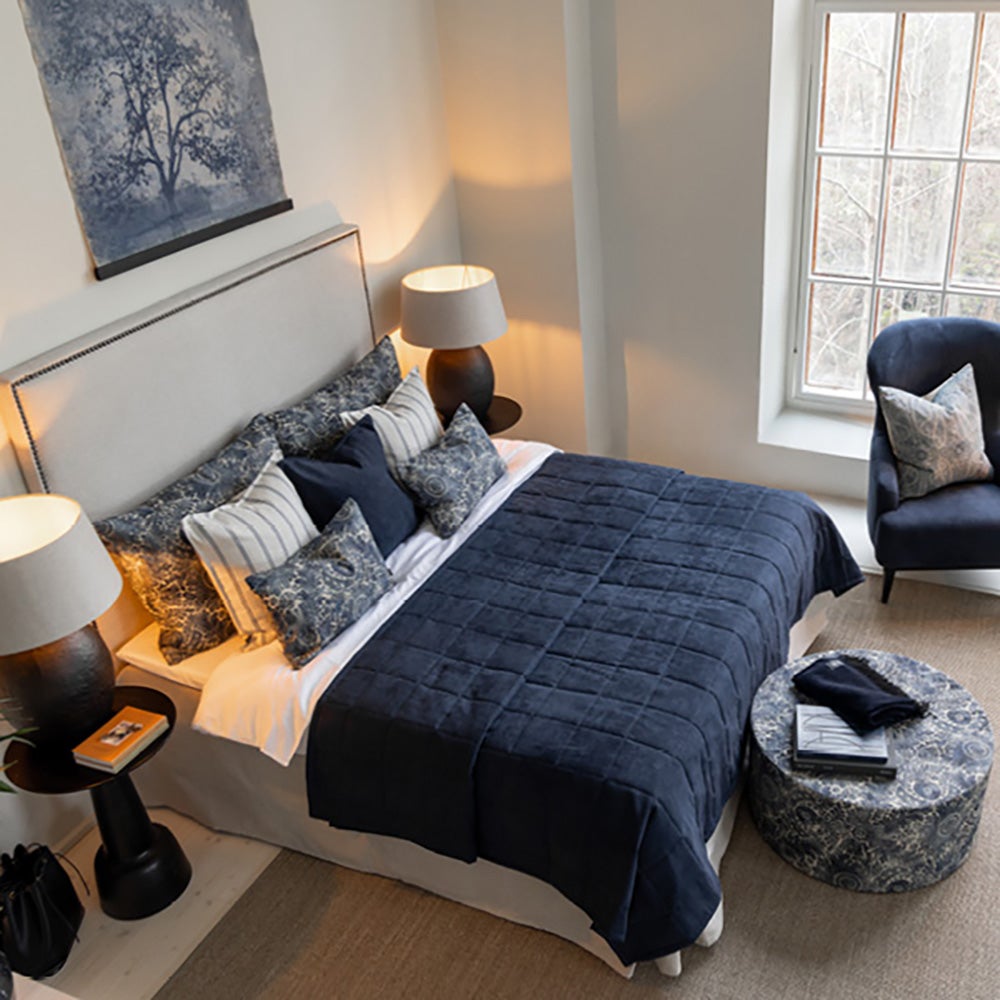 MEGHAN  Tagesdecke- W 160 x L 260 cm-Blue