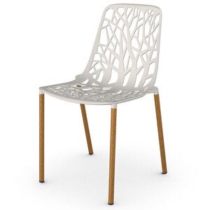 Forest Esszimmerstuhl mit Iroko gepolsterten Beinen Iron Grey