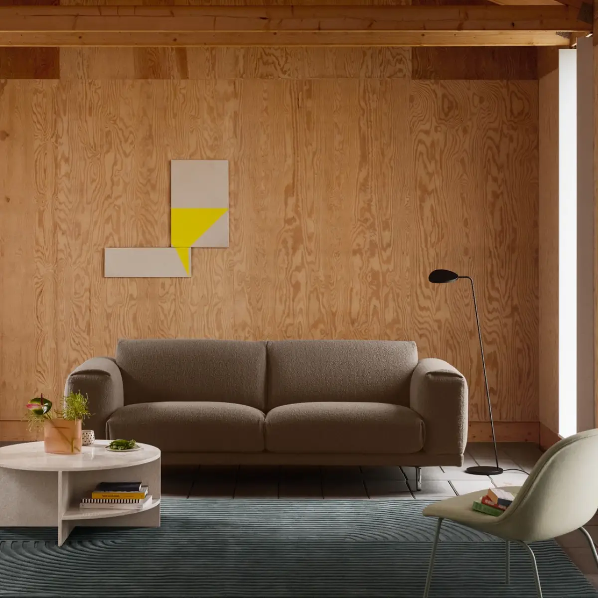 Relevo Teppich Quattro - 200 x 300 cm - Sage Green Muuto