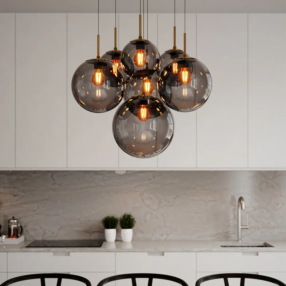 Laura Deckenleuchte Ø53cm Schwarz/Rauchgrau