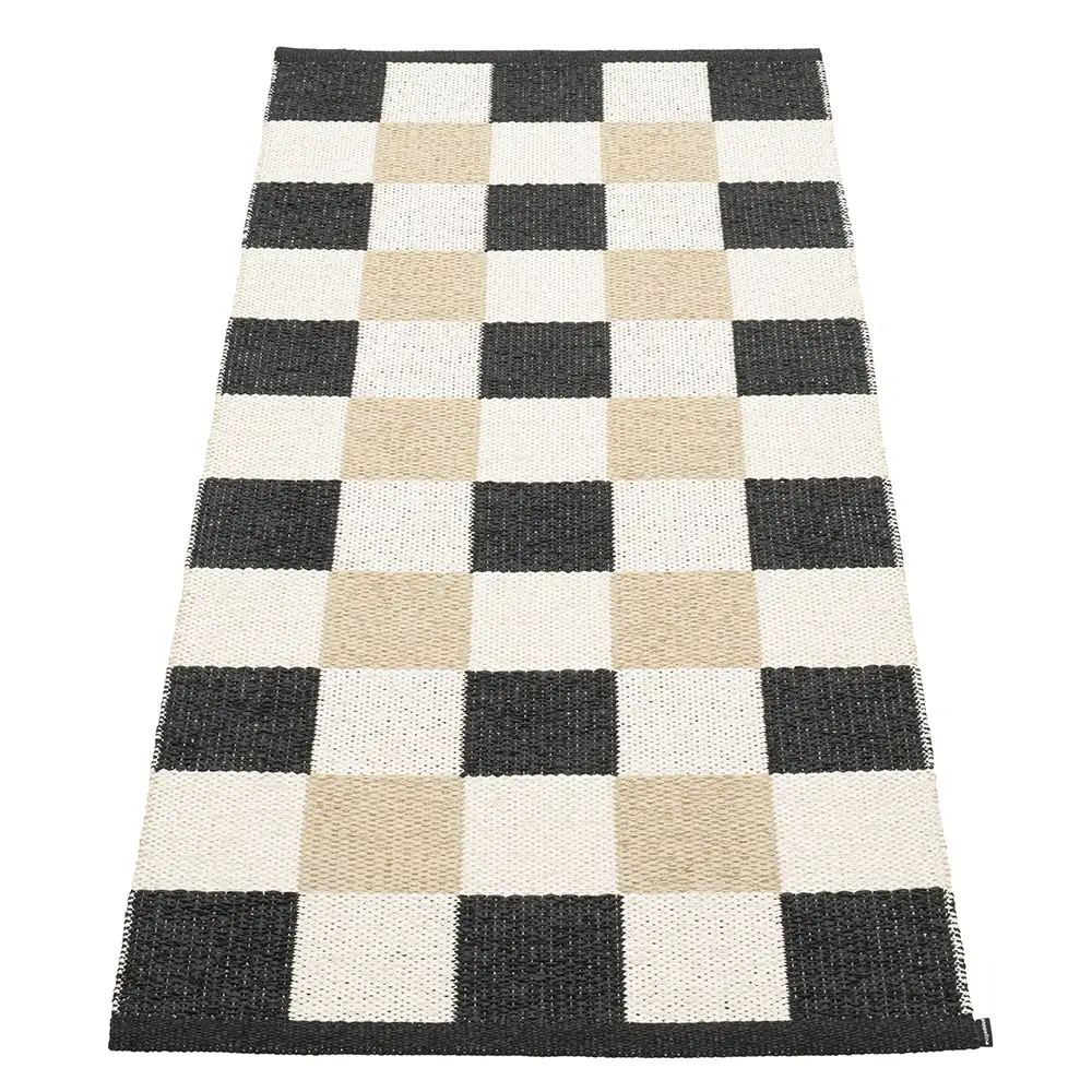 Pix Teppich 70x160 cm Black/Vanilla/Beige