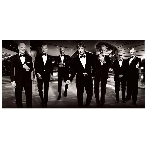 Wanddekoration Große Aufnahmen von Hollywood 200x100 cm