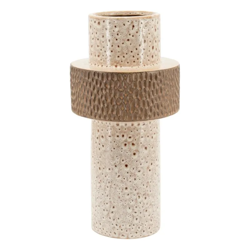 Nadir large 22x22x43 cm Steingut Braun