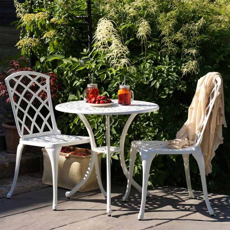 Arras Kaffeetisch 70 cm weiß