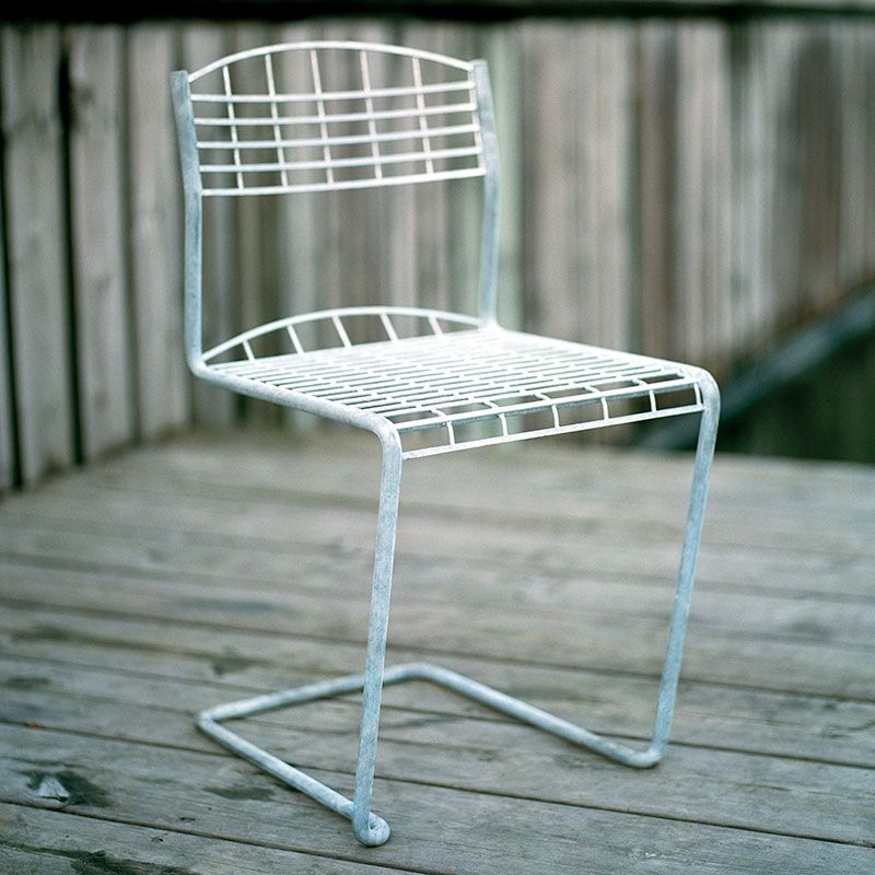 Tisch High Tech 60 Laminat weiß / feuerverzinkt Standfuß