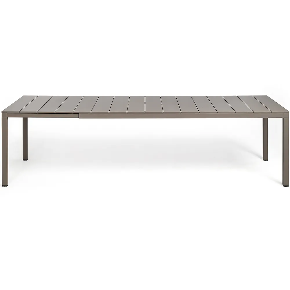 Rio Alu Esstisch 210/280x100 cm Tortora