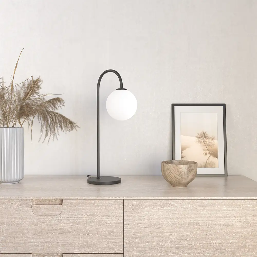 Ballon Tischleuchte schwarz G9 