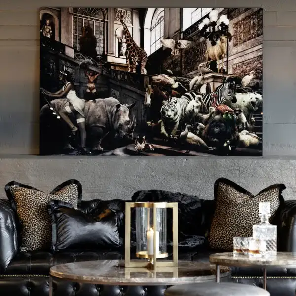 Wanddekoration Stadt Dschungel 120x80 cm