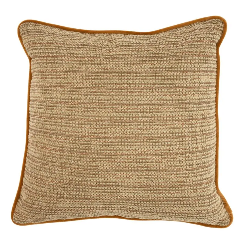 Faye 50x50x4,5 cm Polyester & viscose,  down feather filling Pluto brown