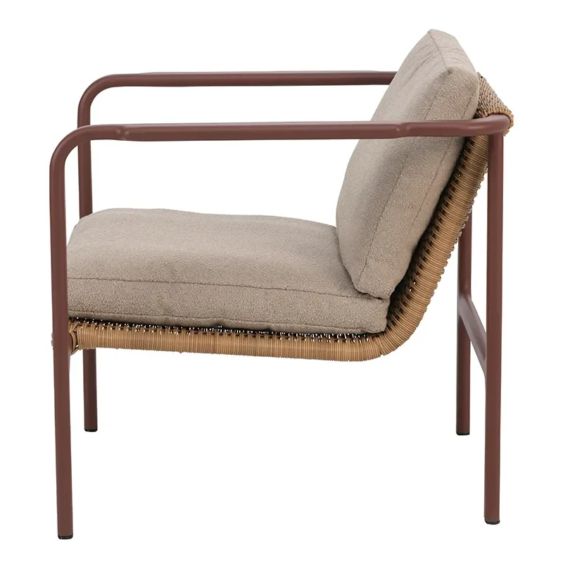 Motty sessel Zin Red / Teddy Beige