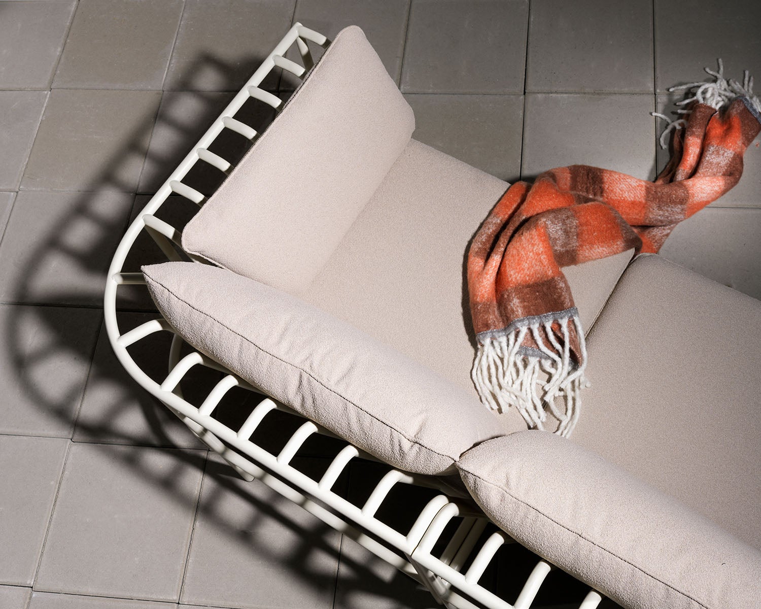 Collier mittlerer teil  Pearl white / Teddy beige