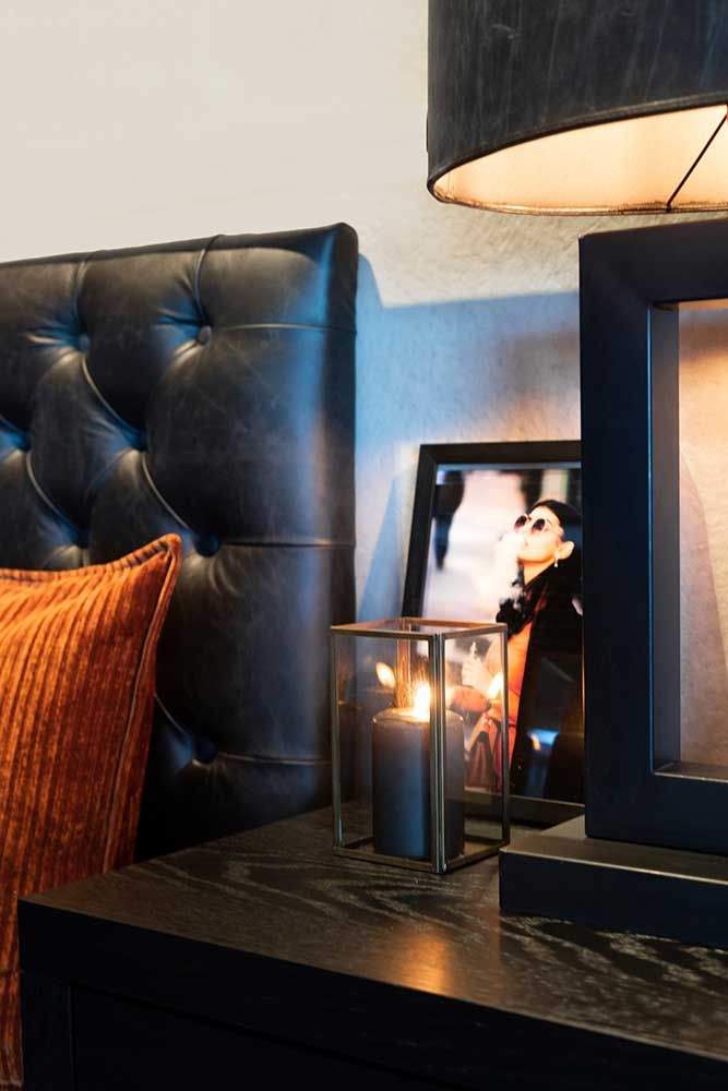 Vienna Kopfteil 90X140 Schwarzes Leder