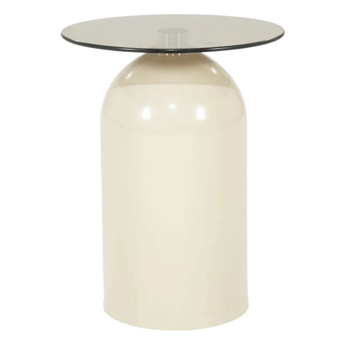 Irona Beistelltisch 39,5x39,5x52 cm Glas beige