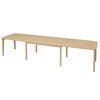 SM107 Esstisch 101x160-316-368 cm lackierte Eiche
