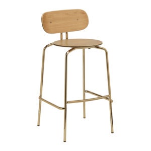Curious Barhocker Eiche/Messing