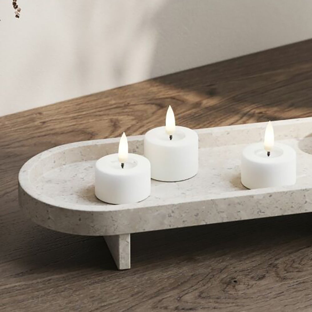  LED Teelichter 2er-Pack 4,1x4,5 cm weiß