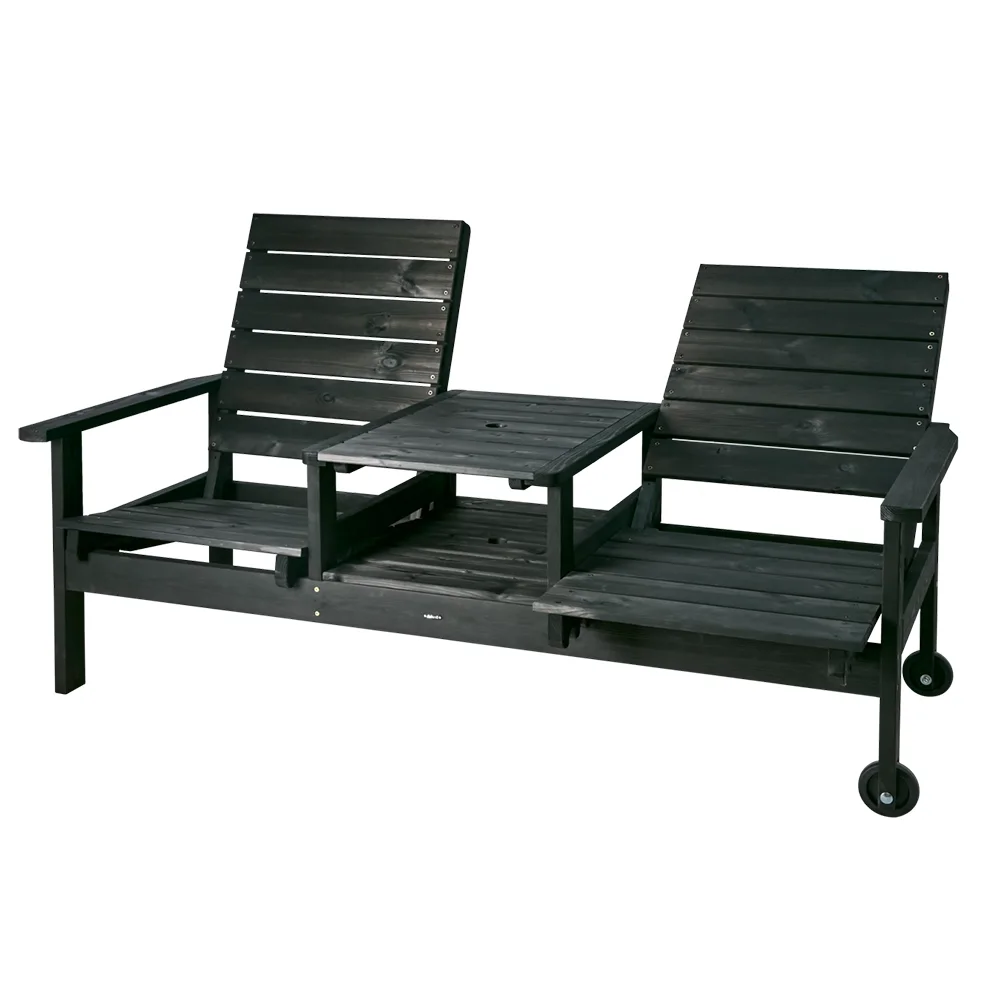 DU o JA 2-Sitzer-Sofa Schwarz