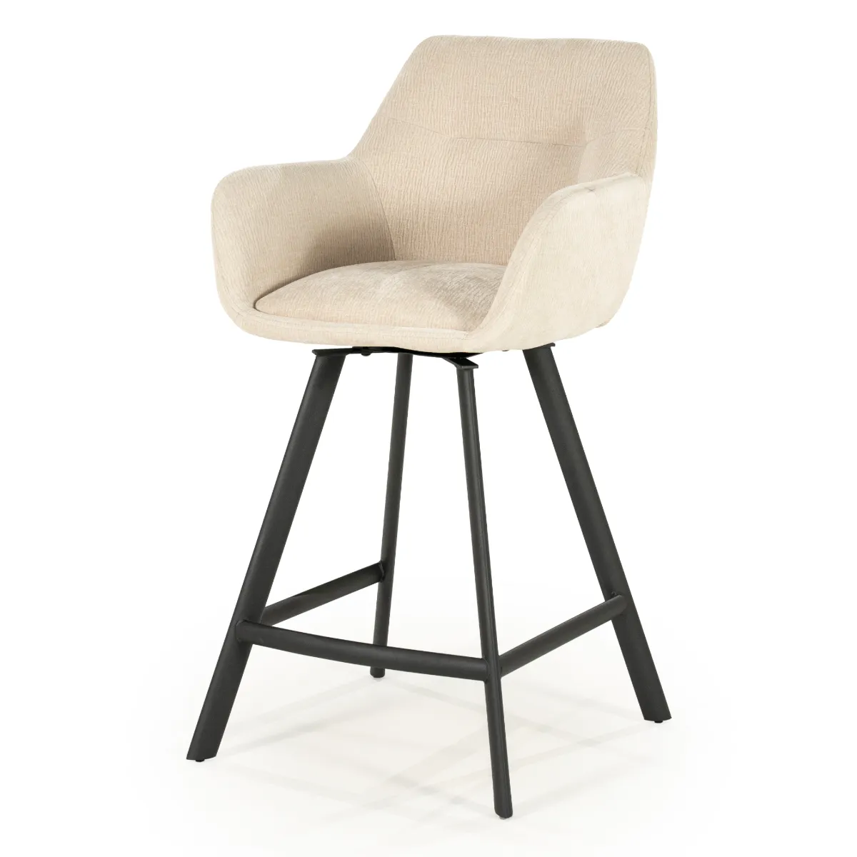 Bliss Barhocker mit Armlehnen - beige 52x56,5x96,5 cm