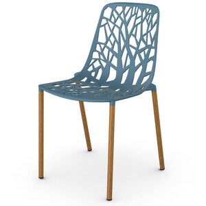 Forest Esszimmerstuhl mit Iroko gepolsterten Beinen Blue Teal