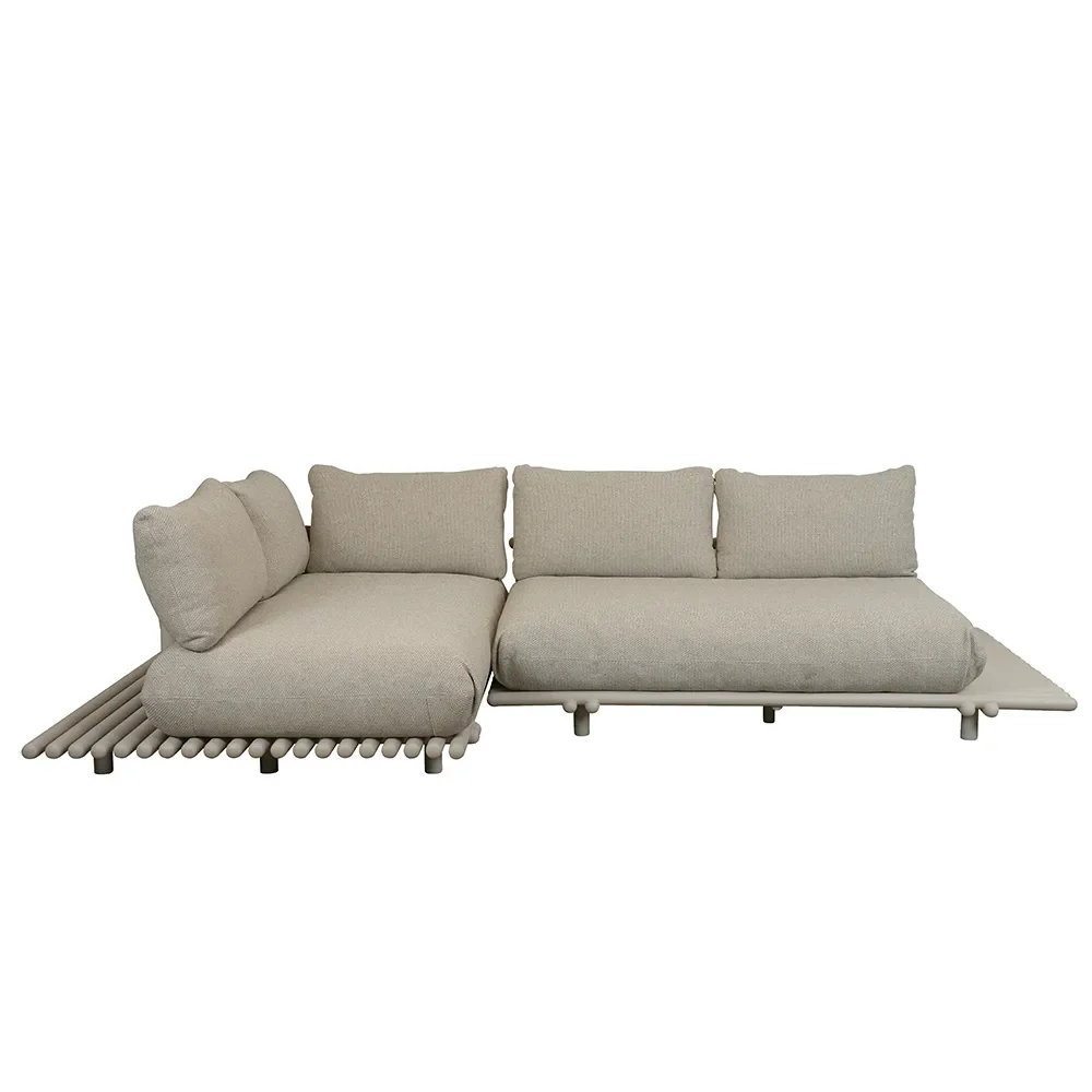 Sticks ecksofa Alu/desert sand